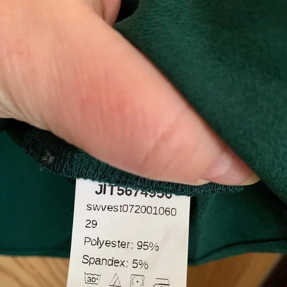 SHEIN Teal Scallop Laser‑Cut Cami Top - Picture 6 of 7
